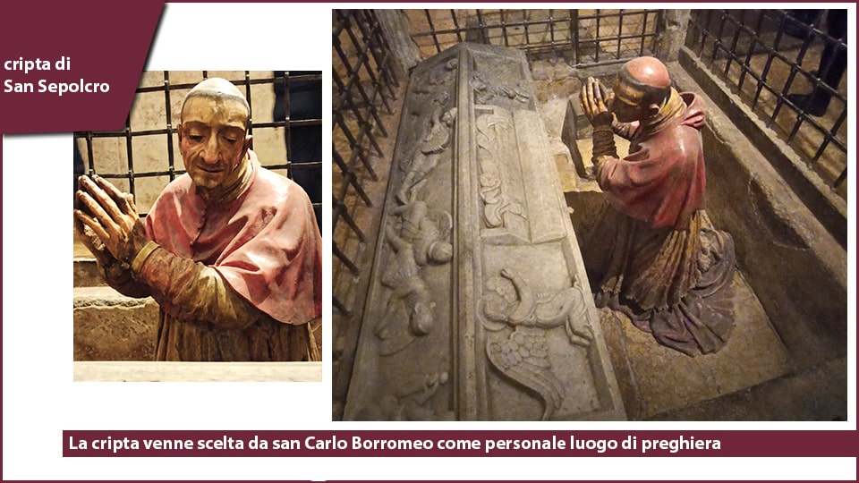 nella cripta di San Sepolcro a Milano troviamo la statua di San Carlo Borromeo