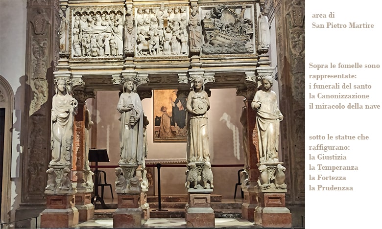 arca di san pietro martire e le virtù della cappella portinari